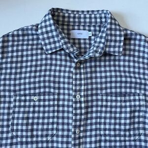 Onia Men’s Button Down Gingham Plaid Flannel Shirt Large